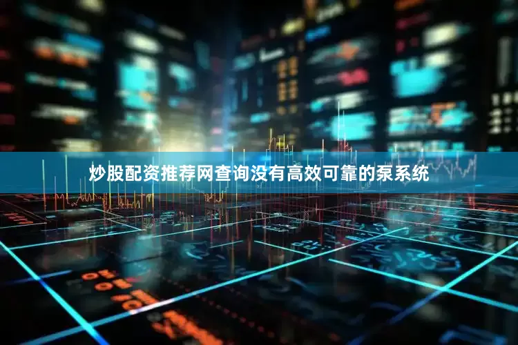 炒股配资推荐网查询没有高效可靠的泵系统