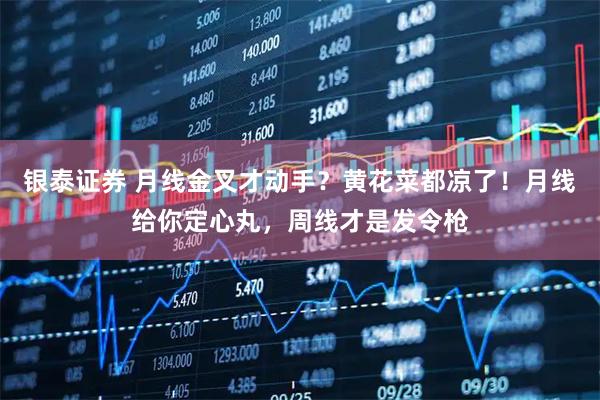 银泰证券 月线金叉才动手？黄花菜都凉了！月线给你定心丸，周线才是发令枪